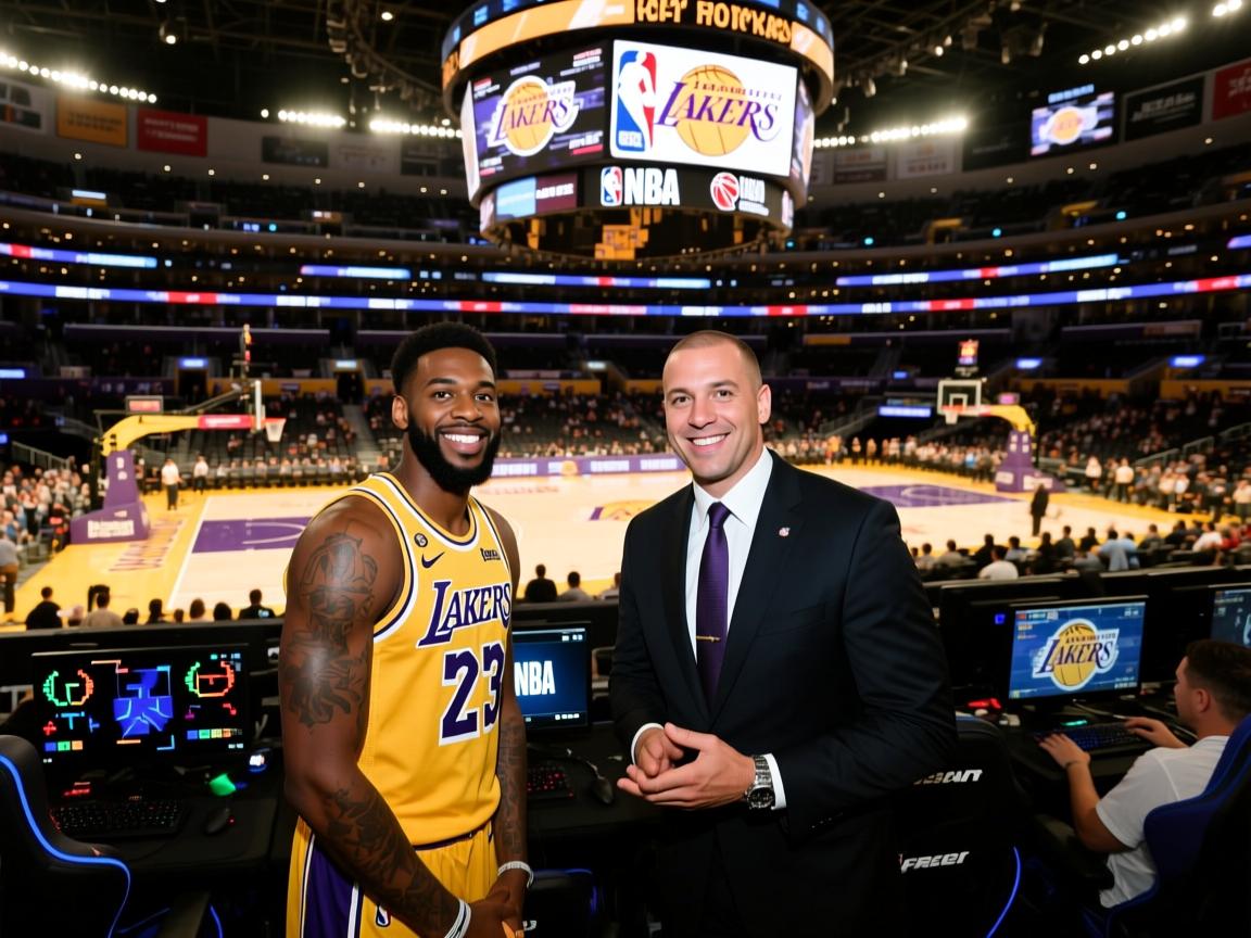 美职篮球队到访湖人主场观战比赛 第3张