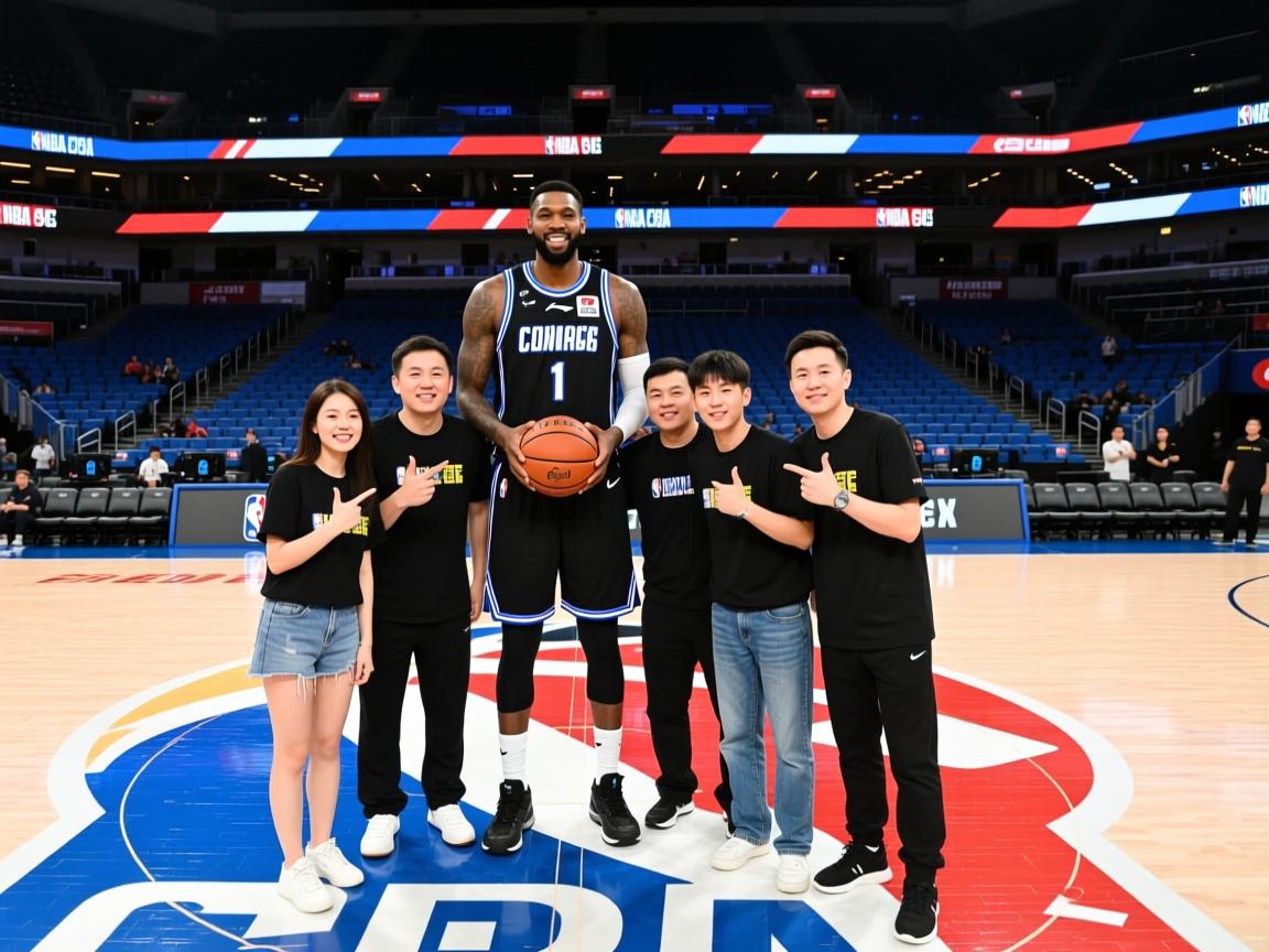 著名篮球明星与球迷合影留念  第3张